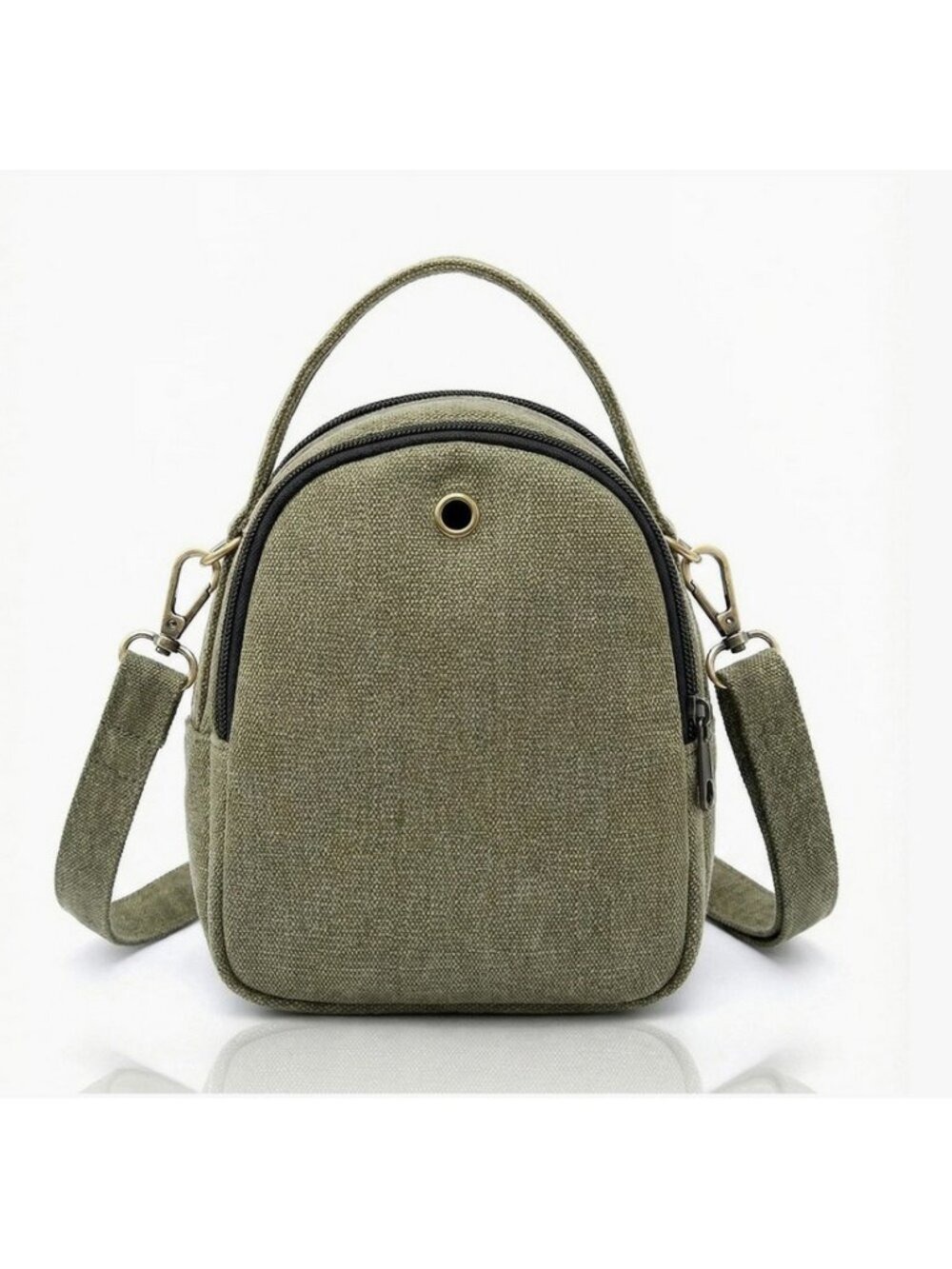 Ethnic Embroidered Canvas Shoulder Bag Women's Casual Crossbody Purse - Picture 4 of 4